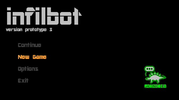 infilbot (prototype v3) start screen