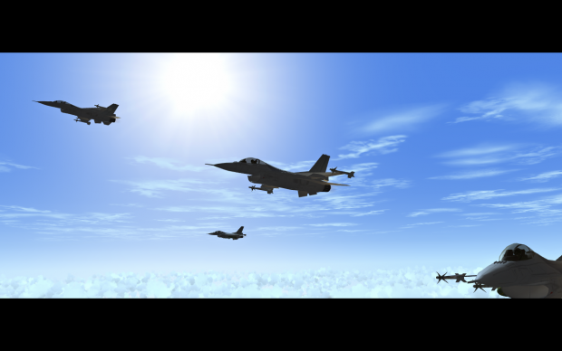 Flight of TIE F– I mean, F-16s
