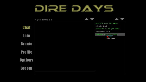 Dire Days A1.6 Play Test Shots