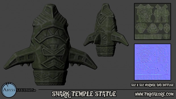 Great White Shark Temple Statue