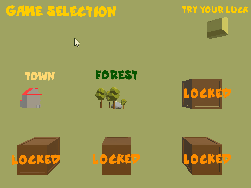 Animated level selection screen