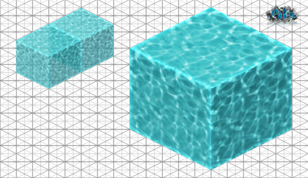 Based isometric water tile