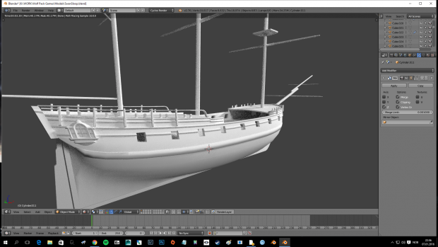 HMS Fly based sloop model progress