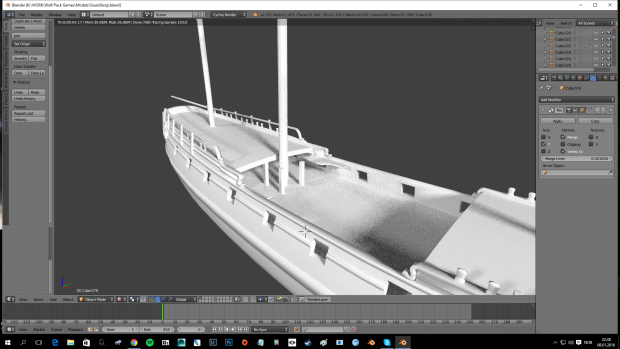 HMS Fly based sloop model progress