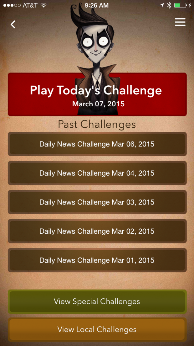 Newsmeister Daily Challenge Selector
