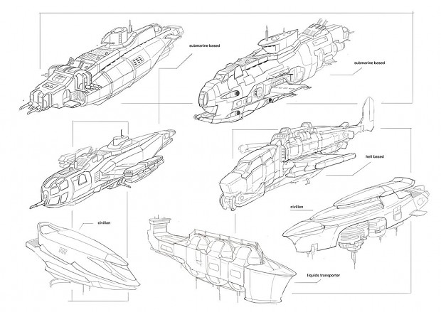 New ships concept by www.johnhiltebrand.com