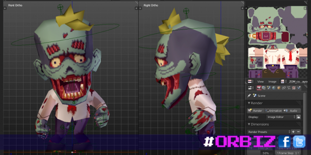 Zombie 3D Model - ORBIZ Game