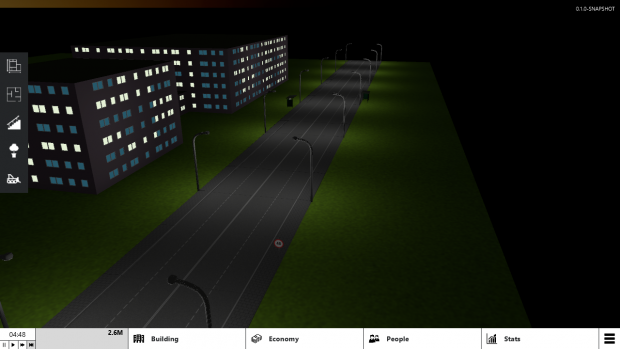 Skylimit Tycoon - Road and lights by night
