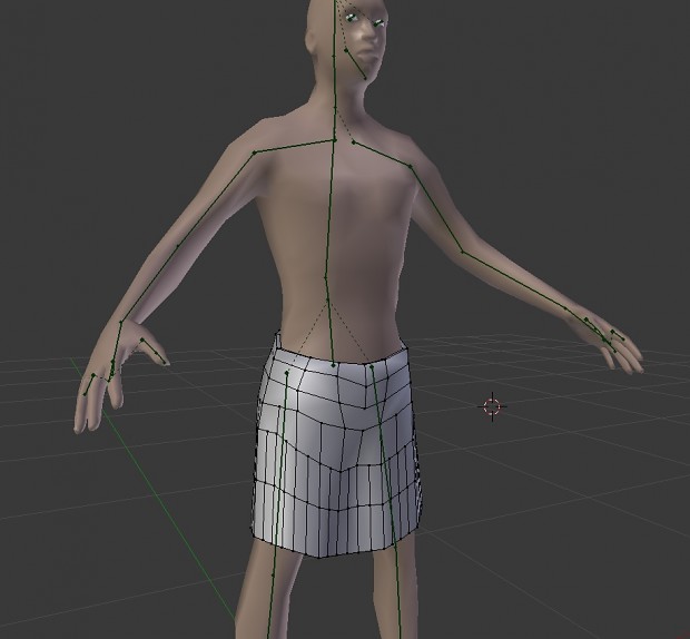 Working on Early Clothing for a Human Unit