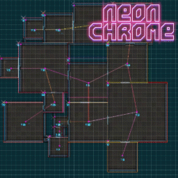 Neon Chrome room layout generator