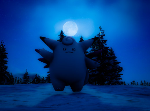 Clefable with moonlight by Redo