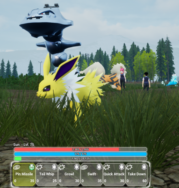 Battle UI image - Pokémon MMO 3D - IndieDB