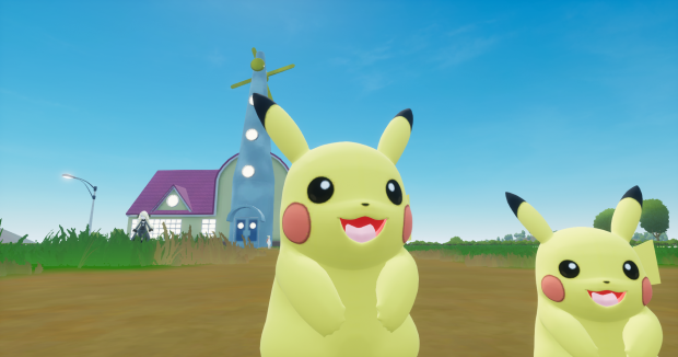 Pikachu at Oak Lab