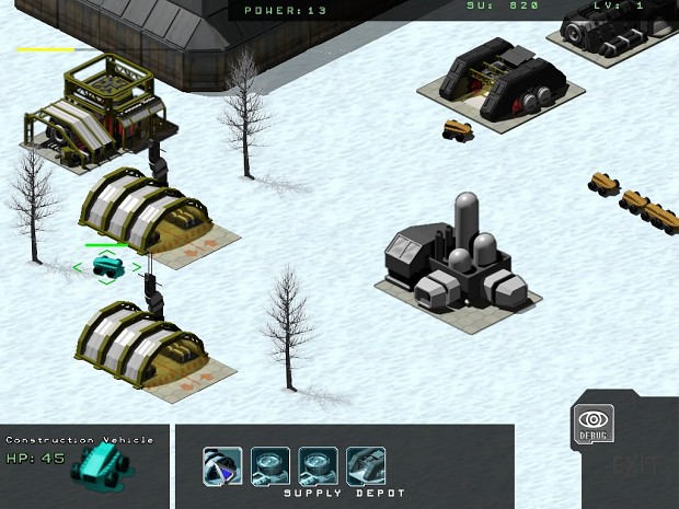 supply depots in the snow