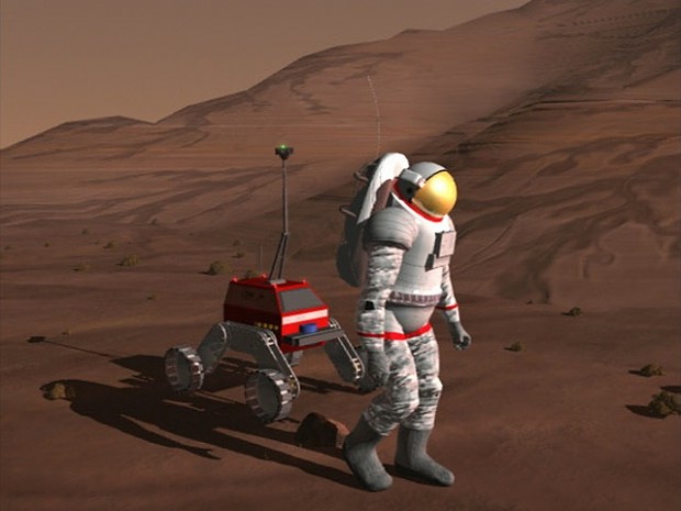 Astronaut and robot partner 1