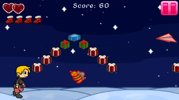 Collect gifts and avoid obstacles!