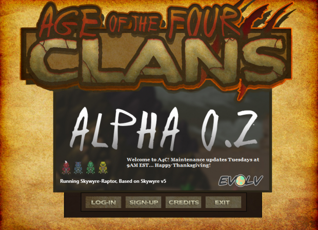 Age of the Four Clans Title Screen