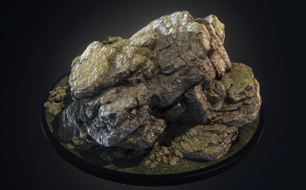 Rock, among other models, used to dress up terrain