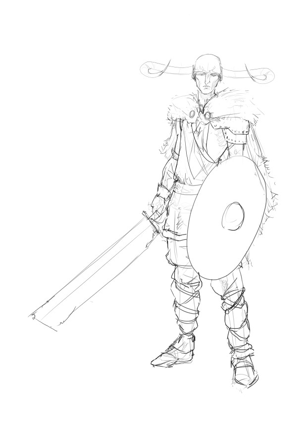 Warrior concept sketch