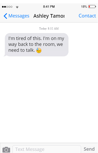 Chapter Two: The Roommate - Ashley's Text