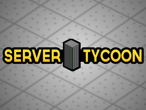 Server Tycoon logo, gameplay and crowdfunding rewards