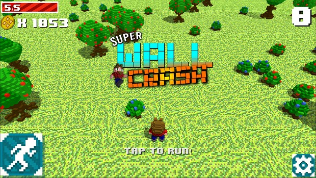 Super Wall Crash Title Screen