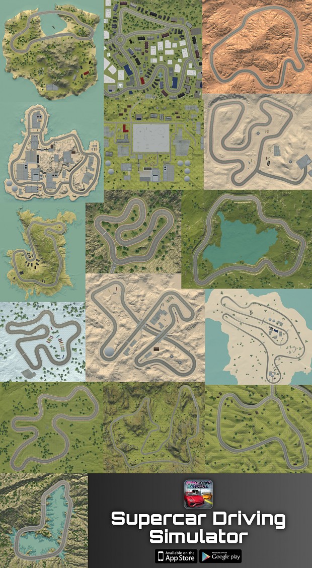 Aerial ISO map of the upcoming racetracks