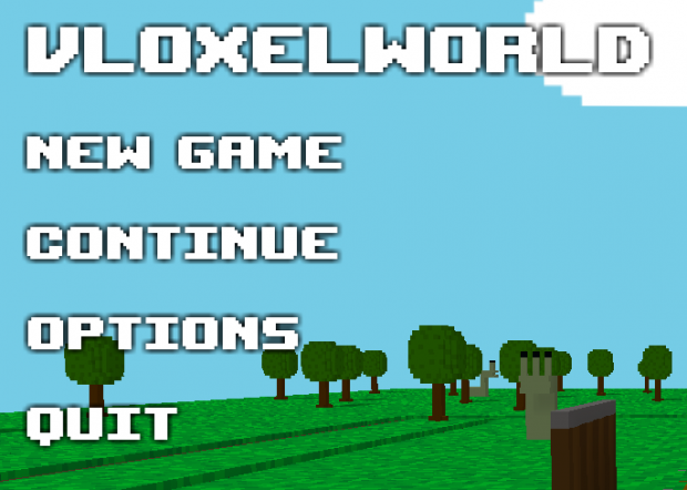 Vloxelworld main menu