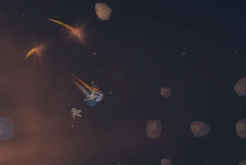 Lunar Lander Chased By StarBits