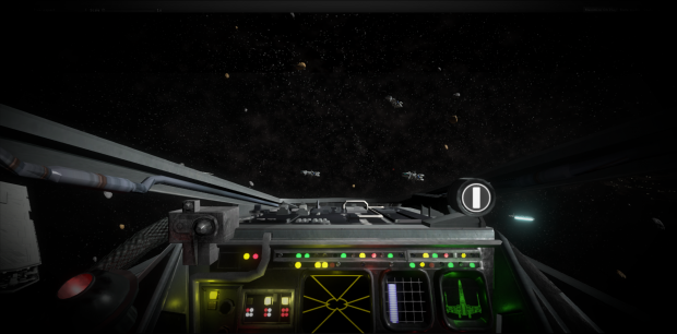 Detailed X-wing cockpit