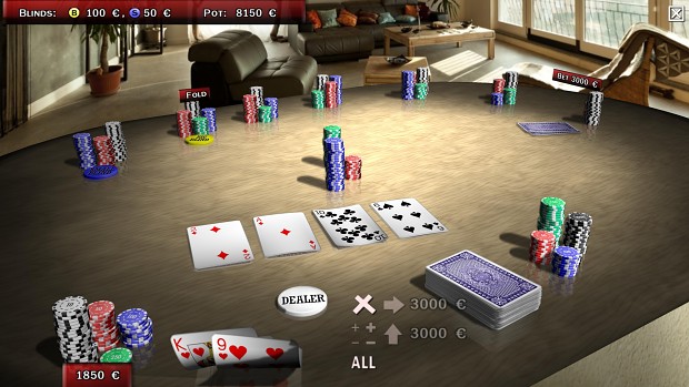 Trendpoker3D table and chip designs