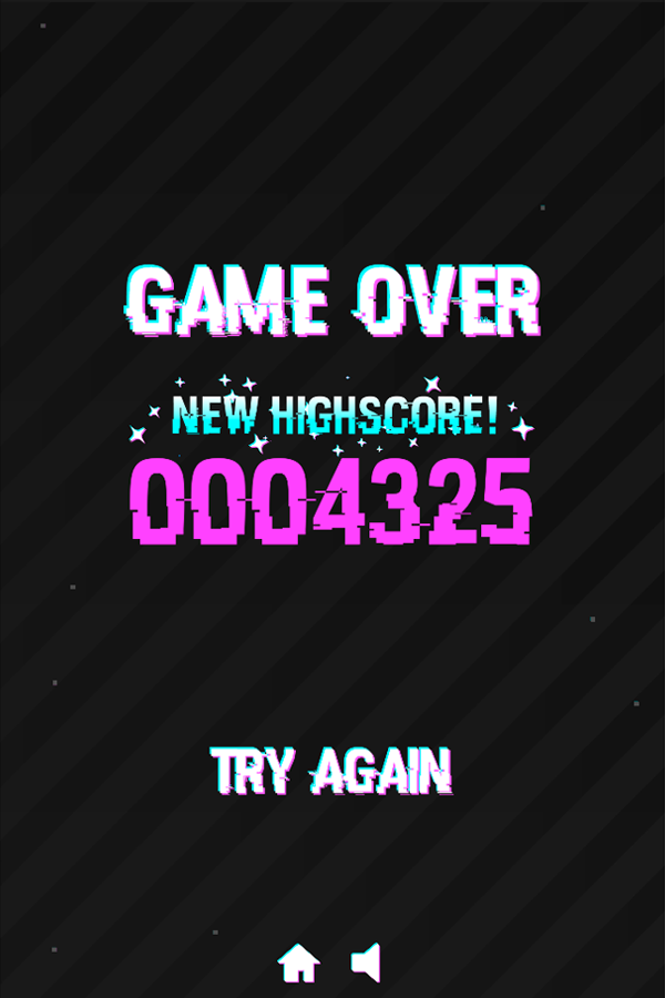 glitch pong gameover