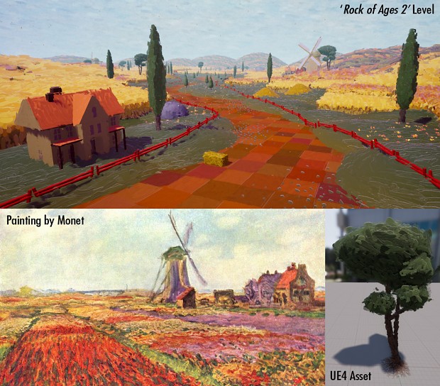 Impressionist Art in Rock of Ages 2, using Unreal Engine 4