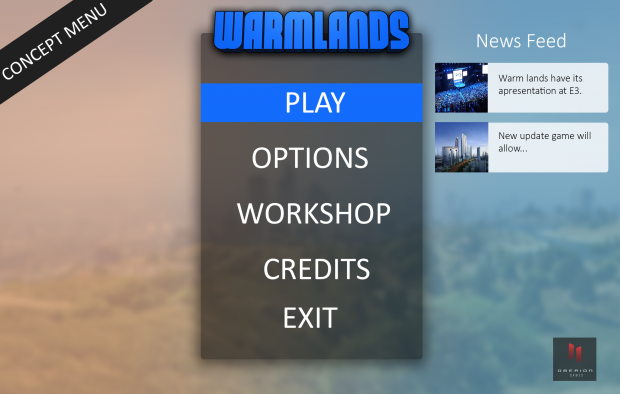 Warm Lands Concept menus