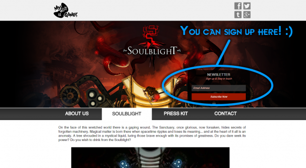 Soulblight - Sign up for newsletter