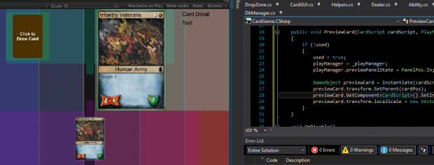 Working on detailed card view