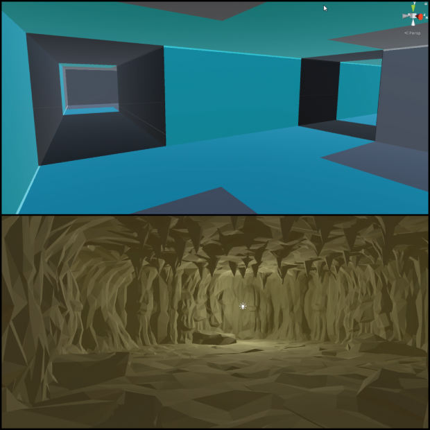 Procedurally generated caves