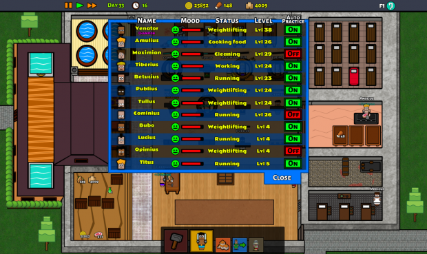 Gladiator School Tycoon Screenshot v0.72