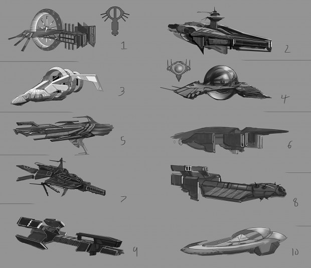 Our very first ship concepts