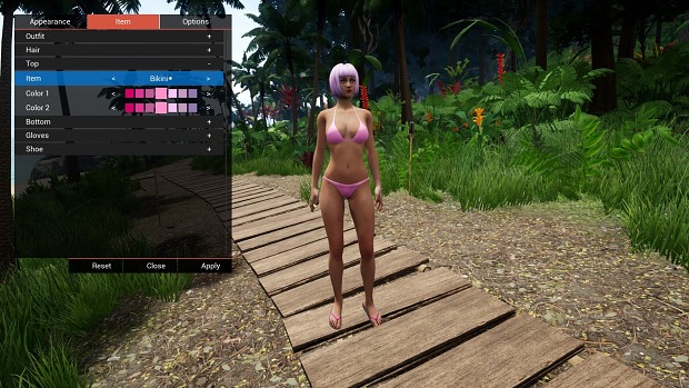 Example character customization