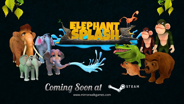 Elephant Splash Wallpaper 01