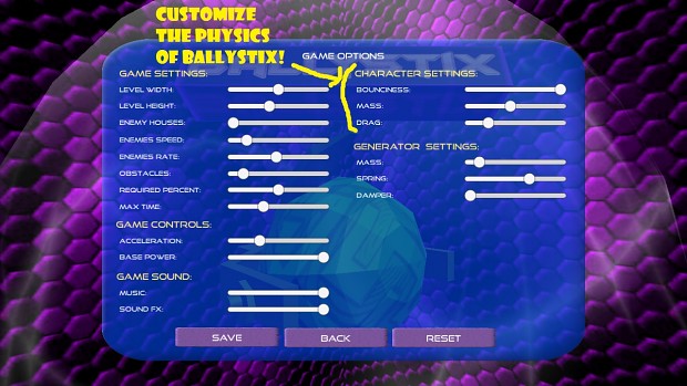 BallystiX customizable physics 1