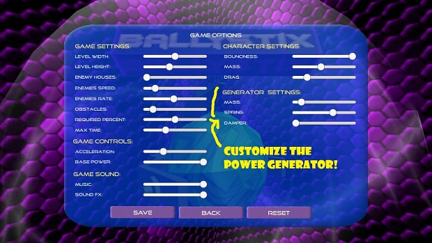 BallystiX customizable physics 2