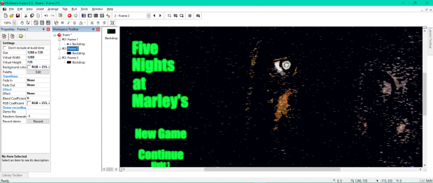 working on five nights at marley's