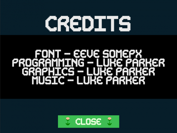 Newly added credits screen.