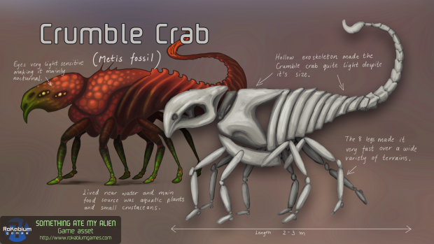 Crumble crab fossil