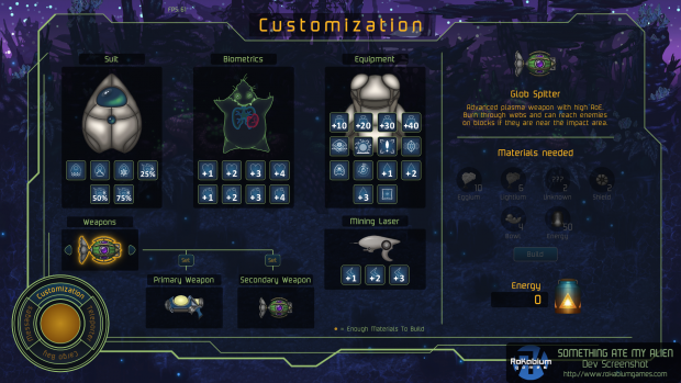 Customization screenshot