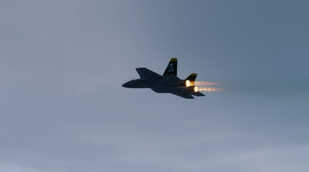 Afterburner on a cloudy day