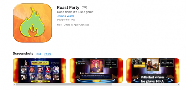 Roast Party - available on iOS