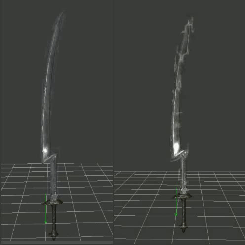 Lightning Blade (10% charged / 90% charged)
